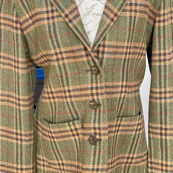 Huberman Ireland Womens Blazer Jacket Sz 12 VTG Preppy Professor Librarian Work - Picture 4 of 16